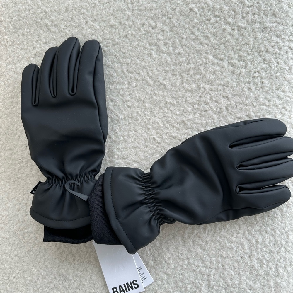 Rains Black Waterproof Gloves